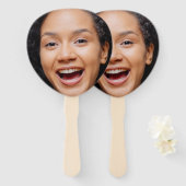 Éventail Amusants Visage Complet Fermer Selfie Photo (Devant et derrière)