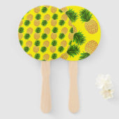 Éventail Ananas jaune (Devant et derrière)