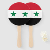Éventail Ancien drapeau de Syrie (Devant et derrière)