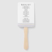 Éventail Ancrage d'or, programme de mariage nautique à rayu (Dos)