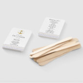 Éventail Ancrage d'or, programme de mariage nautique à rayu (Non-assemblé)