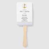 Éventail Ancrage d'or, programme de mariage nautique à rayu (Devant)