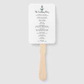 Éventail Ancre aquarelle Programme nautique moderne (Devant)