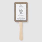 Éventail Ancre de la marine Burlap Beach Wedding Collection (Dos)