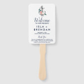 Éventail Ancre florale | Programme de mariage d'été (Devant)