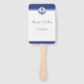 Éventail Ancre marine Blue Nautical (Devant)