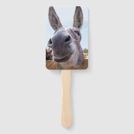 Éventail Âne souriant avec Grin Silly (Dos)