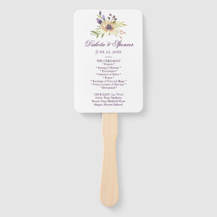Éventail Anemone Garden Floral Boho Cérémonie Mariage moder