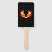 Éventail Angel Fire Heart with Wings (Dos)
