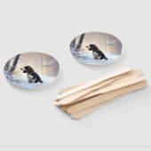 Éventail Anglais Springer Spaniel Laissez-le neiger Noël (Non-assemblé)