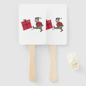 Éventail Angry Elf rectangle hand fans (Devant et derrière)