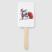 Éventail Angry Santa rectangle hand fans (Dos)