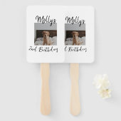 Éventail Animateur chien chat animal photo moderne simple (Devant et derrière)