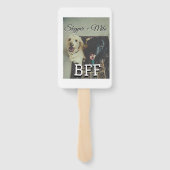 Éventail Animaux de compagnie amis besties ajouter nom anim (Dos)