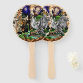 Éventail Animaux sauvages de la Savane africaine (Devant et derrière)