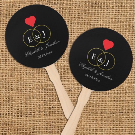 Éventail Anneaux Entrelacés Mariage