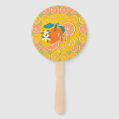 Éventail Anniversaire 10 ans Orange Fruité Vert (Devant)