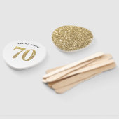 Éventail ANNIVERSAIRE AMATEUR moderne chic or parties scint (Non-assemblé)