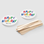 Éventail Anniversaire coloré personnalisé (Non-assemblé)