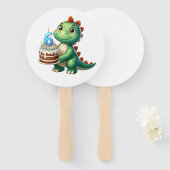 Éventail Anniversaire de Dino 6 ans (Devant et derrière)