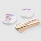 Éventail Anniversaire de la licorne rose magique (Non-assemblé)