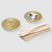 Éventail Anniversaire des Damas florales d'or (Non-assemblé)