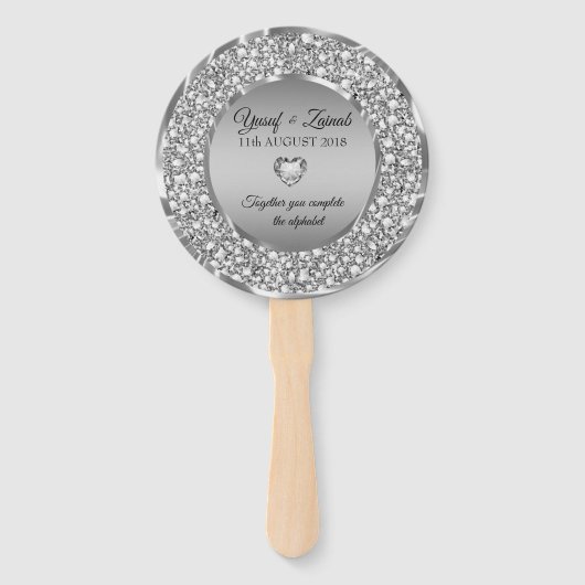 Éventail Anniversaire des faux diamants (Devant)