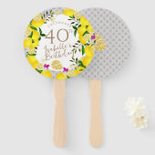 Éventail Anniversaire du citron (Devant et derrière)