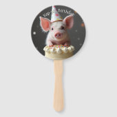 Éventail Anniversaire du cochon de Hap (Dos)
