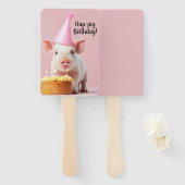 Éventail Anniversaire du cochon de lait ! (Devant et derrière)