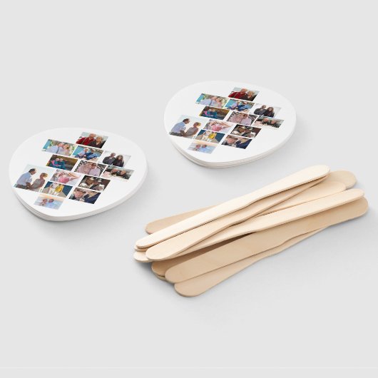 Éventail Anniversaire personnalisé 13 Photo Collage (Non-assemblé)