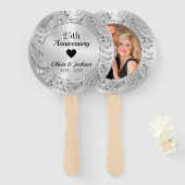 Éventail Anniversaire photo personnalisé (Devant et derrière)