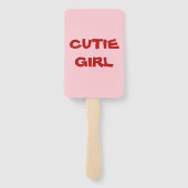 Éventail Anniversaire rouge et rose (Dos)