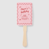 Éventail Anniversaire rouge et rose (Devant)