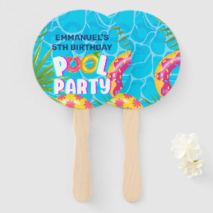 Éventail Anniversaire Tropical Fête de Piscine