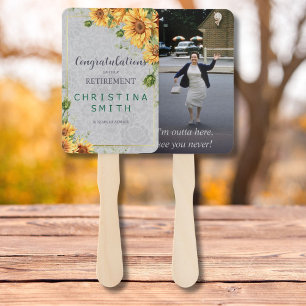 Éventail Antique Aquarelle Tournesol Idée de la fête de ret