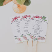 Éventail Antique Peony Wedding Programme