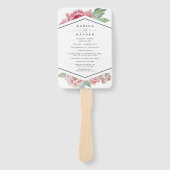 Éventail Antique Peony Wedding Programme (Devant)