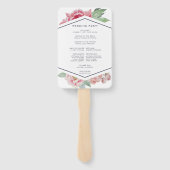 Éventail Antique Peony Wedding Programme (Dos)