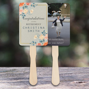 Éventail Antique Rustique Floral Aquarelle Parti de retrait