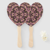 Éventail Antiquité rose victorienne (Devant et derrière)