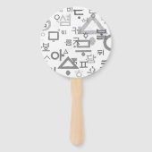 Éventail appelant la langue coréenne Hand Fans (Dos)