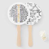 Éventail appelant la langue coréenne Hand Fans (Devant et derrière)