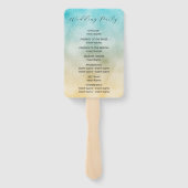 Éventail Aqua et Gold Ombre Foil (Dos)