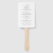 Éventail Aquarelle Abstraite Art Programme de mariage uniqu (Dos)