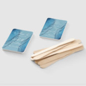 Éventail Aquarelle bleu marine aquamarine (Non-assemblé)