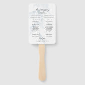 Éventail Aquarelle Bleu Poussiéreux Sauge Poussiéreuse Flor (Dos)