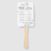 Éventail Aquarelle Bleu Poussiéreux Sauge Poussiéreuse Hele (Devant)