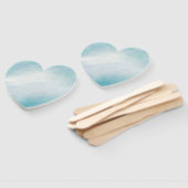 Éventail Aquarelle bleue (Non-assemblé)