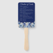 Éventail Aquarelle Blue Flower Bouquet-Wedding Programme- (Dos)